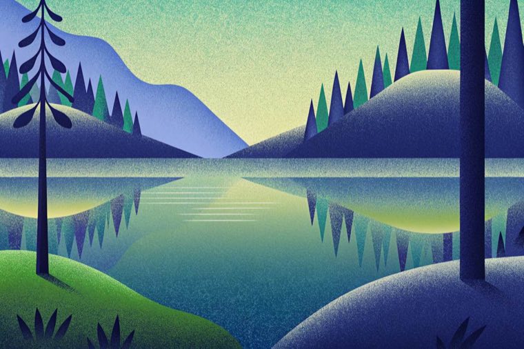 A Steppe Road stop — lake and mountains